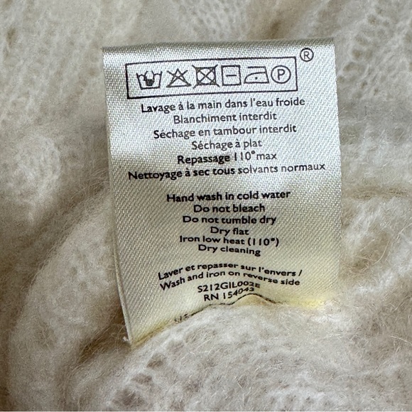 Sezane Alma Cardigan Sweater Ecru White Soft Knit Wool Blend Rare HTF SZ Small - Picture 13 of 16